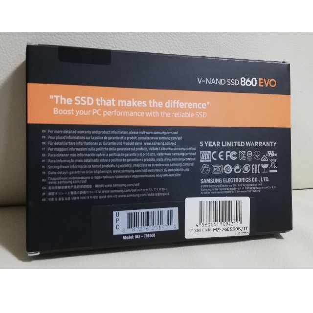 PCパーツSAMSUNG SSD 860EVO 500GB