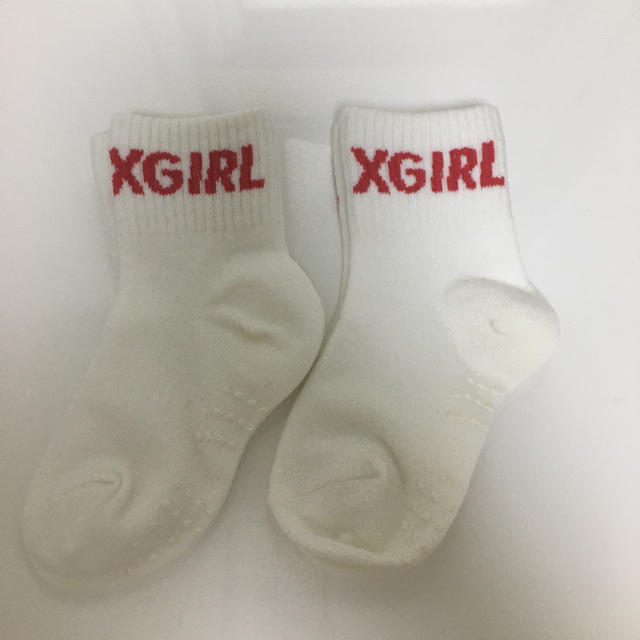 X-girl(エックスガール)の新品☆X-girl キッズ　靴下　ソックス　2足セット キッズ/ベビー/マタニティのこども用ファッション小物(靴下/タイツ)の商品写真