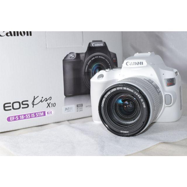 Canon 新品同様品 Canon Eos Kiss X10 18 55 レンズキット 白 の通販 By Boxy S Shop キヤノンならラクマ