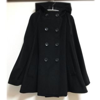 新品♡アンタイトル♡ポンチョ風 ノーカラー ジャケット ショート コート 黒