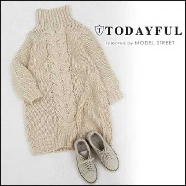 TODAYFUL(トゥデイフル)のTODAYFUL【Cocoon Knit OP】 レディースのワンピース(ひざ丈ワンピース)の商品写真