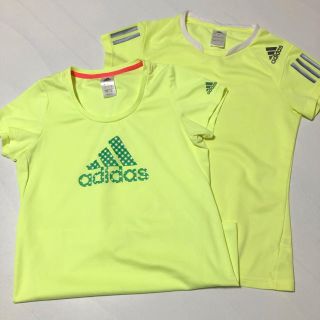 アディダス(adidas)のお値下げ　adidas  イエローのＴシャツ２枚組セット(ウェア)