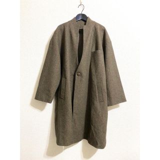 コムデギャルソン(COMME des GARCONS)の古着 ノーカラーコート(ロングコート)