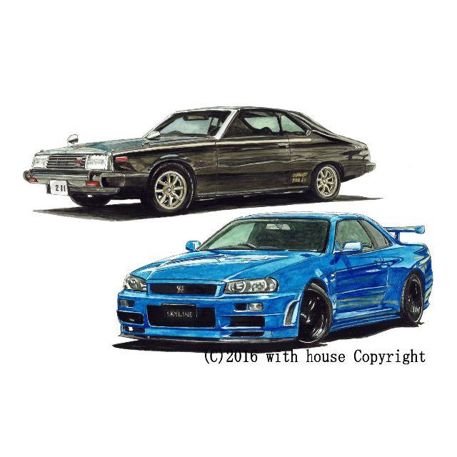 NC-274 GT-R R34/ジャパン限定版画 直筆サイン額装●作家 平右ヱ門エンタメ/ホビー