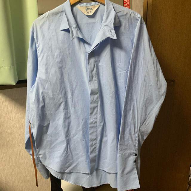 sunsea 19AW Dress Shirt レザーコードドレスシャツ