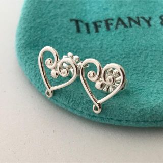 ティファニー(Tiffany & Co.)のTiffany ゴルドーニ ハート ピアス 美品(ピアス)