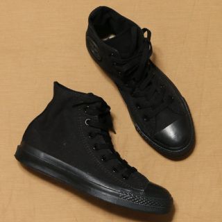 コンバース(CONVERSE)の新品★コンバースキャンバスオールスター★ハイカットブラックモノクローム24.5(スニーカー)