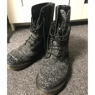 ドクターマーチン(Dr.Martens)の古着　ドクターマーチン　ツイードレザー　ブーツ　レディース (ブーツ)