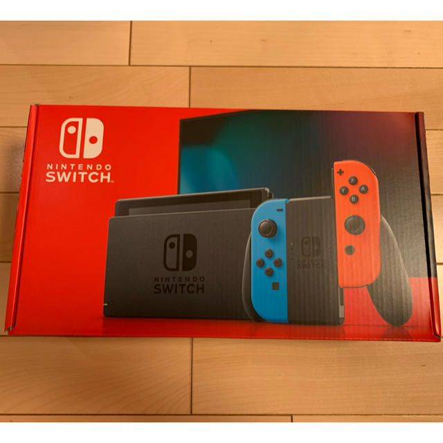 任天堂(ニンテンドウ)のNintendo Switch JOY-CON(L) ネオンブルー/(R) ネオ エンタメ/ホビーのゲームソフト/ゲーム機本体(家庭用ゲーム機本体)の商品写真