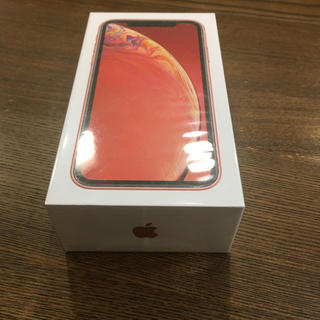 アイフォーン(iPhone)の新品未開封 iPhoneXR 128GB  SIMロック解除済み Coral(スマートフォン本体)