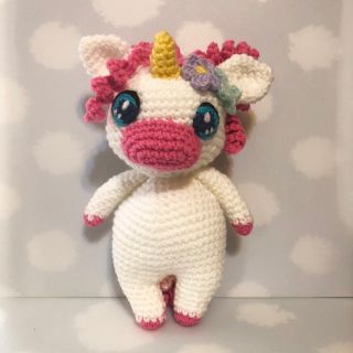 オーダーで作ります ハンドメイド ユニコーンのあみぐるみ ぬいぐるみ(あみぐるみ)