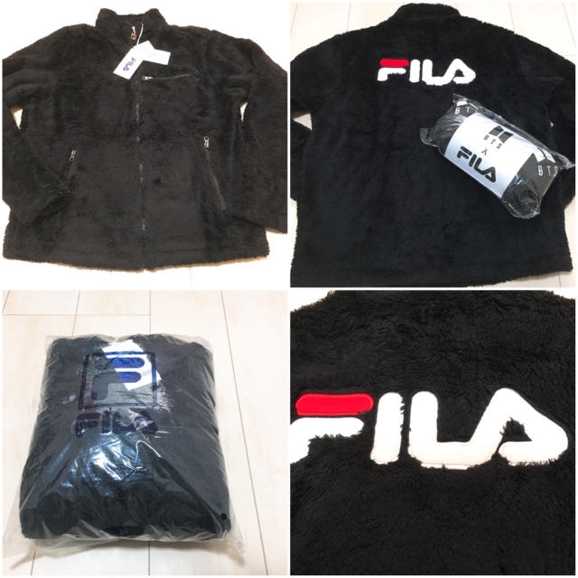 黒！防弾少年団ボンボヤ4テヒョン着用！FILA  KOREA フリースLサイズ！