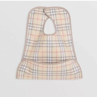 バーバリー(BURBERRY)のバーバリー⭐️コーティング チェックコットン ベイビービブ(お食事エプロン)