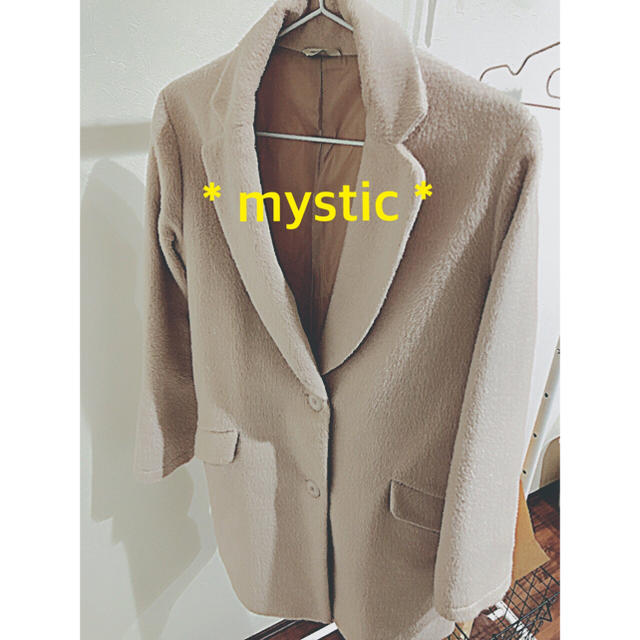 mystic(ミスティック)の【mystic】シャギーコート ベージュ レディースのジャケット/アウター(ロングコート)の商品写真