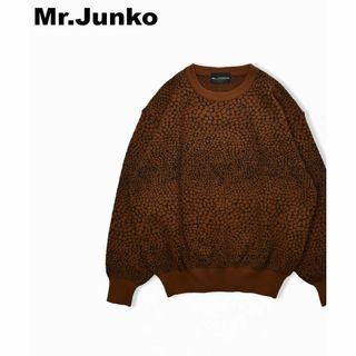 ミスタージュンコ(Mr.Junko)のMr.JUNKO ミスタージュンコ レオパード デザイン ウール ニット L(ニット/セーター)