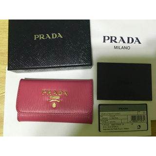 プラダ(PRADA)の新品未使用　プラダ PRADA 6連キーケース ピンク(キーケース)