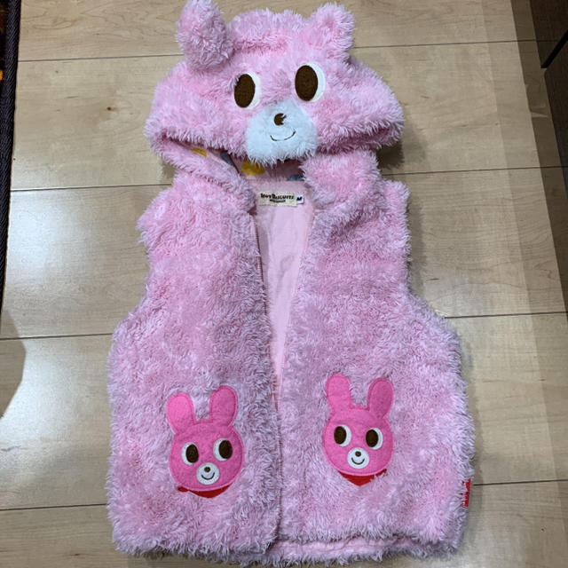 HOT BISCUITS(ホットビスケッツ)の専用！！ミキハウス なりきりベスト M 80.90 キッズ/ベビー/マタニティのキッズ服女の子用(90cm~)(ジャケット/上着)の商品写真