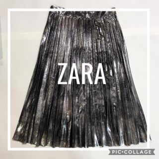 ❄️ZARA メタリックプリーツスカート ❄️