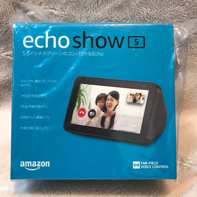 ECHO(エコー)のecho show 5 エコーショー5 チャコール 黒色 新品未使用 未開封 スマホ/家電/カメラのPC/タブレット(ディスプレイ)の商品写真