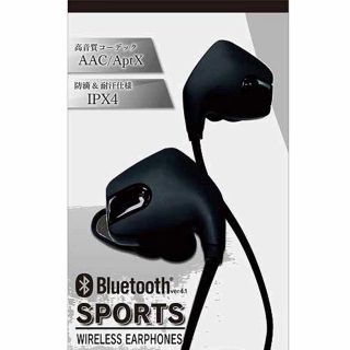 ウイルコム ワイヤレスイヤホン Bluetooth スポーツタイプ IPX4(ヘッドフォン/イヤフォン)