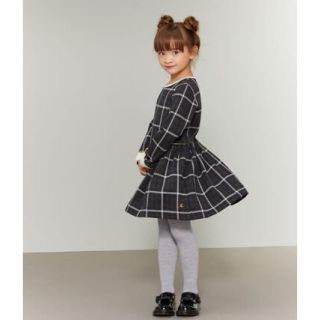 プチバトー(PETIT BATEAU)のままさく様専用♡6ans プチバトー グレーチェックワンピース(ワンピース)