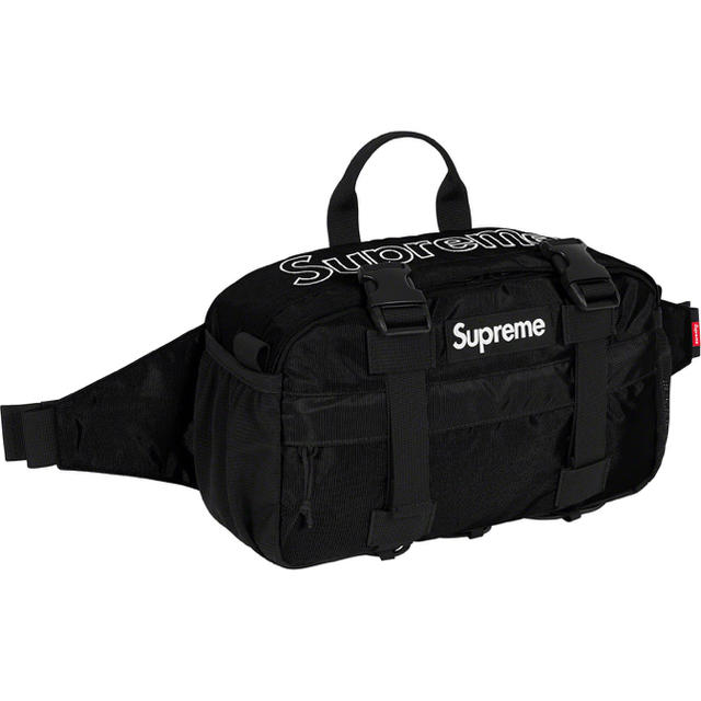 黒 Supreme Waist bag BLACK 19fw box logo
