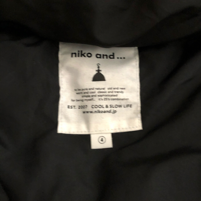 niko and...(ニコアンド)のニコアンド　アウター新品未使用タグ付 レディースのジャケット/アウター(ダウンジャケット)の商品写真