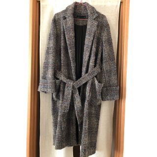 ザラ(ZARA)のZARA チェック ロング コート (ロングコート)