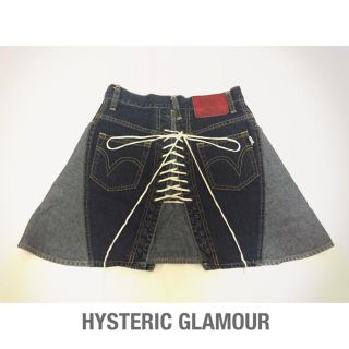 ヒステリックグラマー(HYSTERIC GLAMOUR)のヒス デニム編上げスカート(ミニスカート)