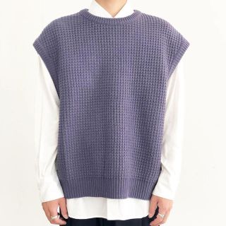 サンシー(SUNSEA)のuru 19aw knit vest 紫(ニット/セーター)