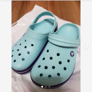 クロックス(crocs)のいぬ様専用【新品・未使用】ブルー 水色クロックス(サンダル)