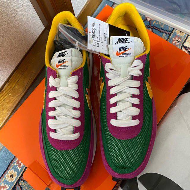 sacai×NIKE LD waffle Pine Green