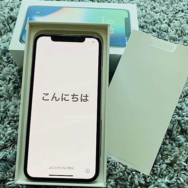 iPhoneX シルバー 256G SIMフリースマートフォン/携帯電話