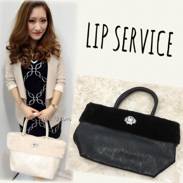 LIP SERVICE(リップサービス)の LIP SERVICE♡jewel bijou ファートートバッグ ビジュー レディースのバッグ(トートバッグ)の商品写真