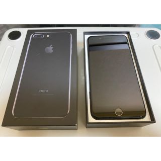 アップル(Apple)の超美品 iPhone7 plus 256G au ジェットブラック(スマートフォン本体)