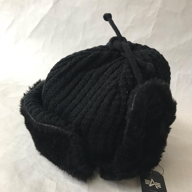 ALPHA INDUSTRIES(アルファインダストリーズ)の⭐️ALPHA暖か BOMBER CAP⭐️裏側ボアの防寒⭐️ メンズの帽子(ニット帽/ビーニー)の商品写真