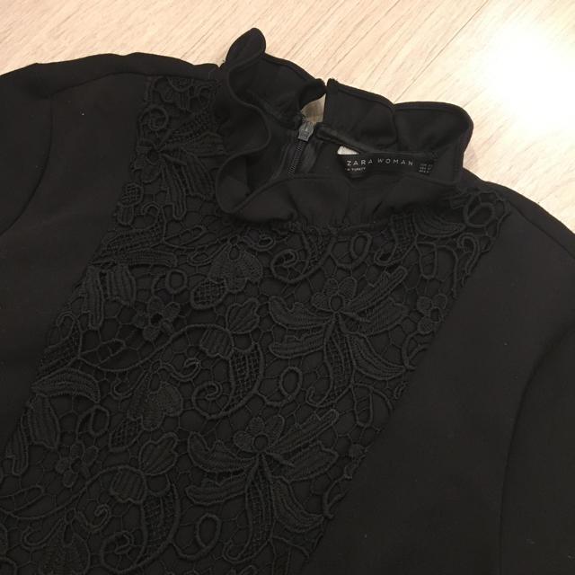 ZARA(ザラ)の定価8000円♡ZARA ブラックレースデザインワンピース レディースのワンピース(ひざ丈ワンピース)の商品写真