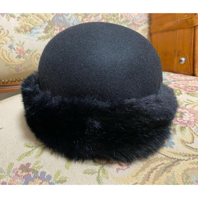 CA4LA(カシラ)のアンティーク　ファー　リボン付き帽子 レディースの帽子(ハット)の商品写真