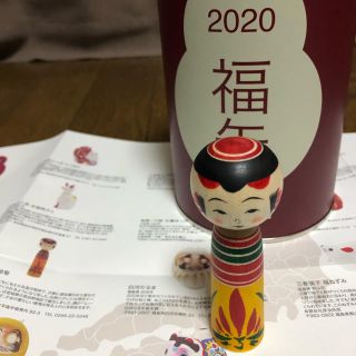 ムジルシリョウヒン(MUJI (無印良品))の無印福缶2020 弥治郎こけし　旭菊(置物)