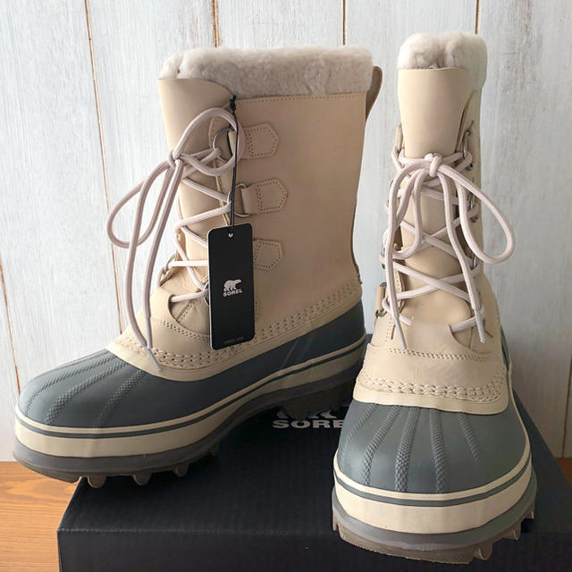 ★新品正規品★SOREL ソレルカリブー スノーブーツ ホワイトベージュ26cm