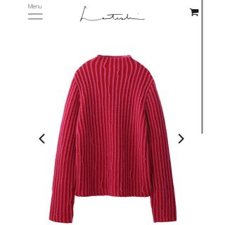 トーガ(TOGA)のstripe knit top - red lautashi 鈴木えみ(ニット/セーター)