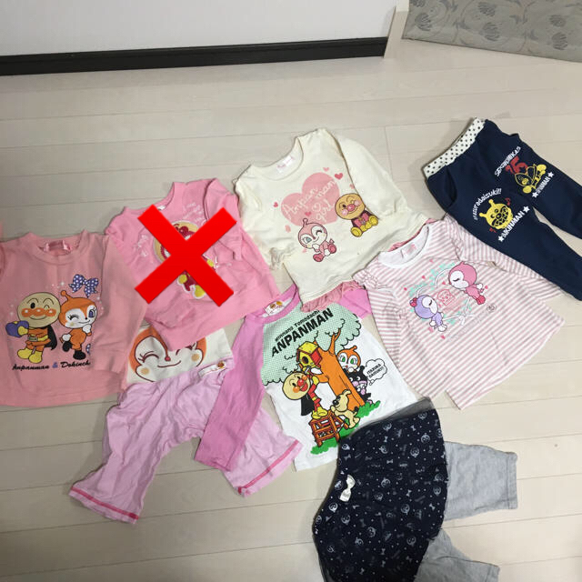 アンパンマン(アンパンマン)のアンパンマン　7点セット キッズ/ベビー/マタニティのキッズ服女の子用(90cm~)(Tシャツ/カットソー)の商品写真