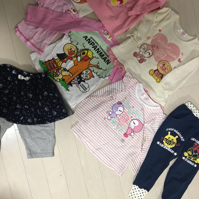 アンパンマン(アンパンマン)のアンパンマン　7点セット キッズ/ベビー/マタニティのキッズ服女の子用(90cm~)(Tシャツ/カットソー)の商品写真