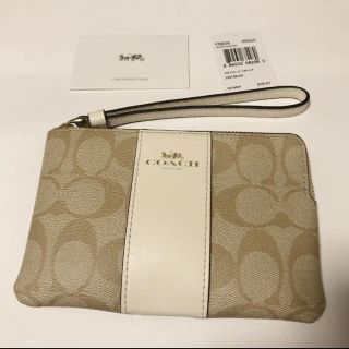 コーチ(COACH)の【新品　未使用】COACH コーチ ポーチ　白(ポーチ)