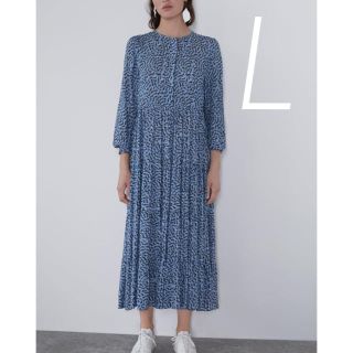 ザラ(ZARA)のZARA/ロング丈 プリントワンピース #L(ロングワンピース/マキシワンピース)