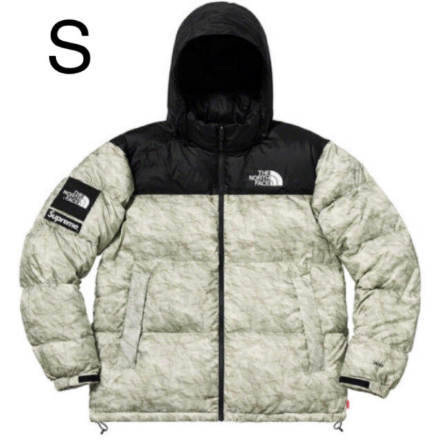 最安値で Supreme - S Jacket Nuptse Print Paper tnf supreme ダウン