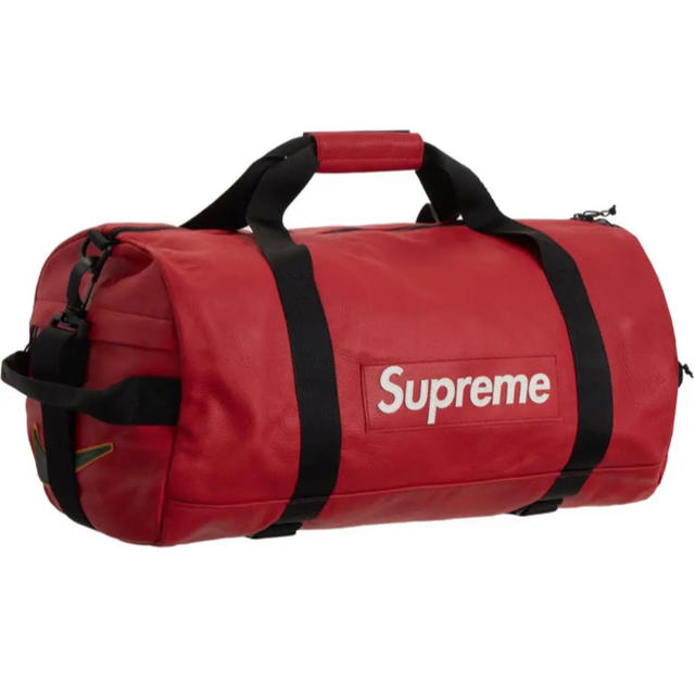 Supreme Nike Leather Duffle Bag red 1