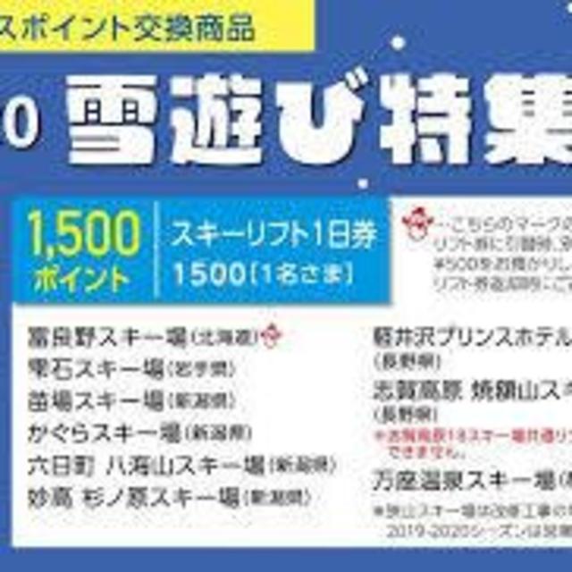 スキーリフト券 2枚　プリンスリゾート　土日祝可　苗場、軽井沢、志賀高原等