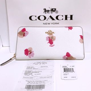 コーチ(COACH)の【新品未使用】COACH コーチ  　ホワイト×マルチカラー 長財布 (財布)