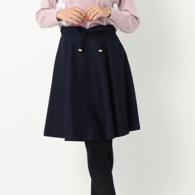MISCH MASCH(ミッシュマッシュ)の★ミッシュマッシュ ウエスリボン付き フレアスカート レディースのスカート(ひざ丈スカート)の商品写真